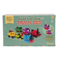 6pc Holiday Building Blocks Train Set