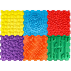 3D Locking Tactile  Sensory Tiles - 6 Pack Assorted